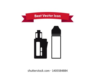 Vape Icon E-Cigarette Symbol Device Quit Smoking Juice Vector Illustration