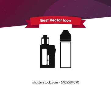 Vape Icon E-Cigarette Symbol Device Quit Smoking Juice Vector Illustration