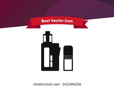 Vape Icon E-Cigarette Symbol Device Quit Smoking Juice Vector Illustration
