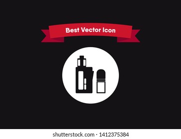 Vape Icon E-Cigarette Symbol Device Quit Smoking Juice Vector Illustration