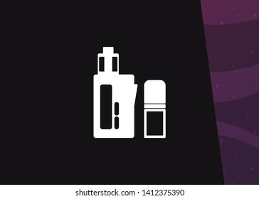 Vape Icon E-Cigarette Symbol Device Quit Smoking Juice Vector Illustration