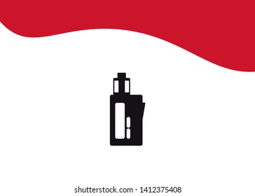 Vape Icon E-Cigarette Symbol Device Quit Smoking Juice Vector Illustration