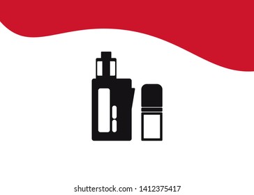 Vape Icon E-Cigarette Symbol Device Quit Smoking Juice Vector Illustration