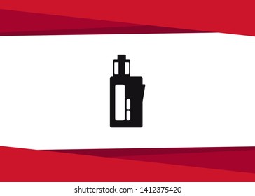 Vape Icon E-Cigarette Symbol Device Quit Smoking Juice Vector Illustration