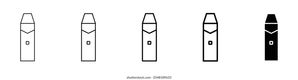 vape icon Simple thin line logo set