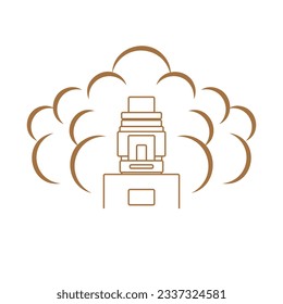 Vape icon vector icon design. Vaping industry logo design.
