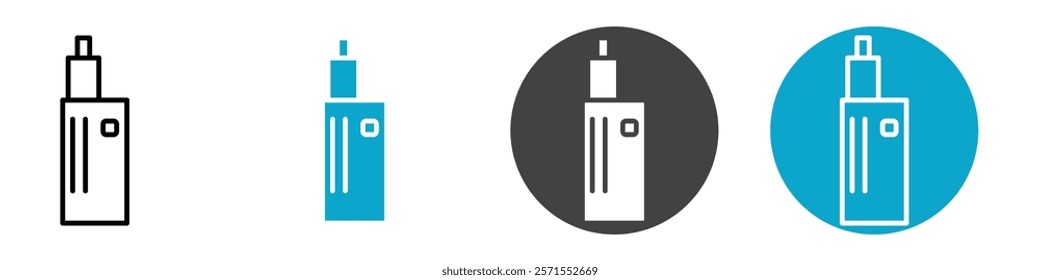 vape icon Vector illustration in black