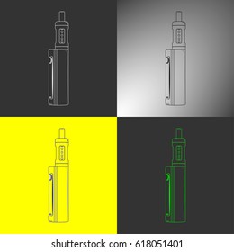 Vape icons vector