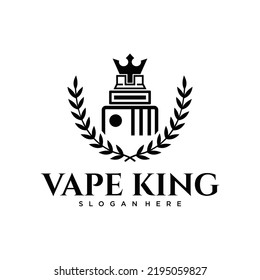 Vape King with element winner logo design