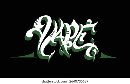 VAPE lettering custom style design