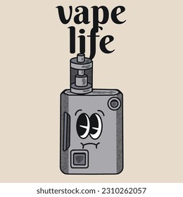 Vape Life With Vape Groovy Character design