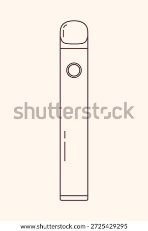 Vape line art icon. Electronic cigarette and vape. Modern vector outline illustration. Design vape pens and pod mods. Flat vector design for web.