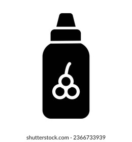 Vape Liquid Vector Glyph Icon For Personal And Commercial Use.
