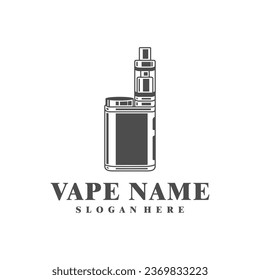 Vape logo design concept vector. Vaping illustration design