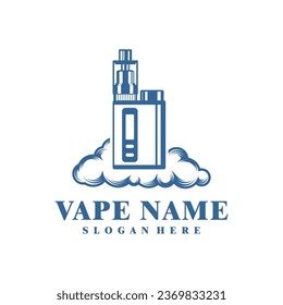 Vape logo design concept vector. Vaping illustration design