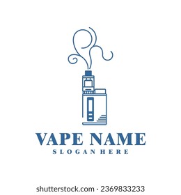 Vape logo design concept vector. Vaping illustration design