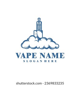 Vape logo design concept vector. Vaping illustration design