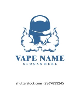 Vape logo design concept vector. Vaping illustration design