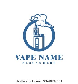 Vape logo design concept vector. Vaping illustration design