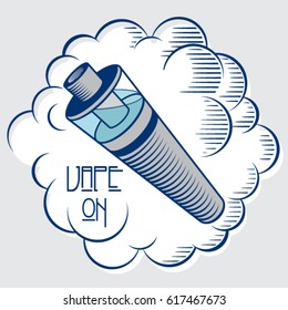 Vape logo. Vape on poster.