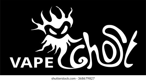 vape logo sign, symbol, sticker, logo, ghost, abstraction, trademark