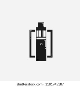 vape logo . vaporizer flat design . vapor symbol