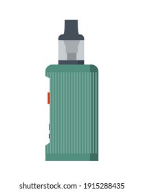 Icono de modo de voz. Dispositivo de caja de cambios. Dibujo vectorial plano aislado en fondo blanco. Equipo hipster para fumar.