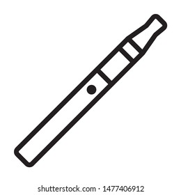 Vape Pen Or E-cigarette/ecigarette Line Art Vector Icon For Apps And Websites