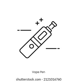 vape pen icon. Outline style icon design isolated on white background