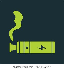 Vape Stift trendy nützlichen Vektor Illustration Design schöne bunte grüne Hintergrund.eps