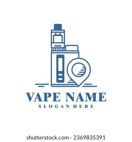 Vape with Point logo design concept vector. Vaping illustration design