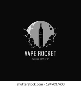 ilustración vape del vector premium del logotipo del cohete