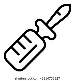 Vape screwdriver icon outline vector. E pen. Smoke liquid