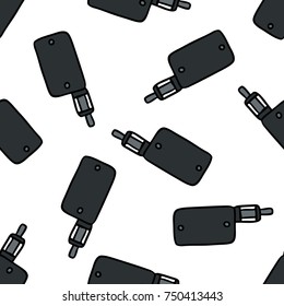 vape seamless doodle pattern