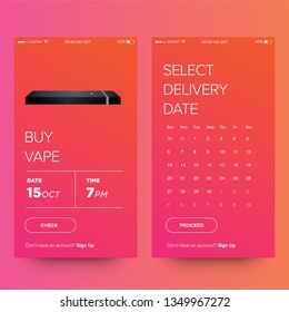 Vape Selling App Interface Design