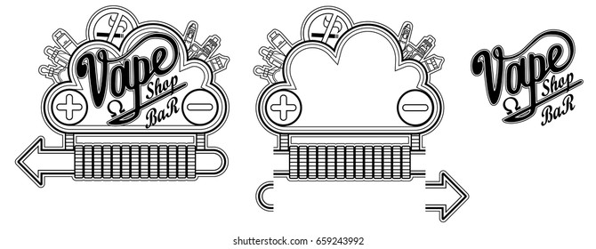 Vape shop bar cloud signboard
