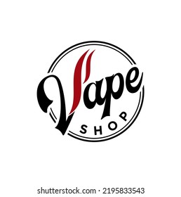 Diseño del logotipo combinado de incendios de Vape Shop