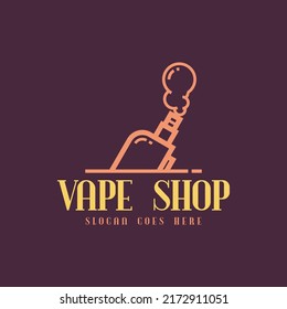 Vape Shop Logo Design Concept Vector. Vaping Logo Design Template