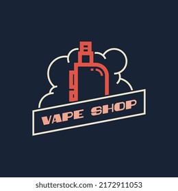 Vape Shop Logo Design Konzept Vektor. Vapage-Logo-Design-Vorlage