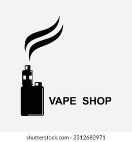 Vape Shop Logo Design Concept Vector. Vaping Logo Design Template