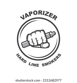 Vector de diseño del logotipo de Vape Shop. Plantilla de diseño de logotipo de Vaping