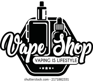 Vape Shop Logo Label Design Stock Vector (Royalty Free) 2171882331 ...