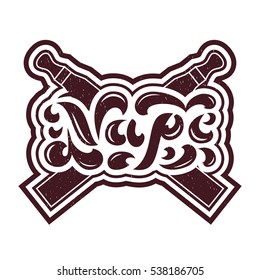 Vape Shop Logotype With Vapor Cloud On White Background. Badge For Electronic Cigarettes Store Advertising Or Window Signage. Monochrome Vector Illustration