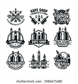 Vape Shop Premium Logo Collection