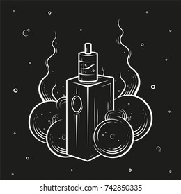 Vape shop vector illustration