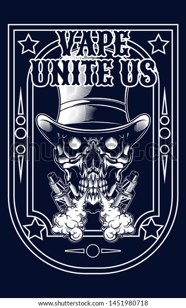 vape skull logo illustration tshirt design stock vector royalty free 1451980718 https www shutterstock com image vector vape skull logo illustration tshirt design 1451980718