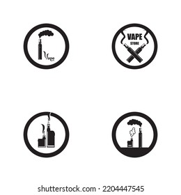 Vape Smoke Black Series Logo Vector Illustration