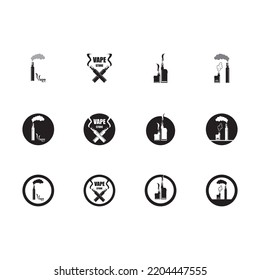Vape Smoke Black Series Logo Vector Illustration
