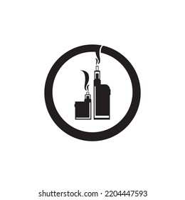 Vape Smoke Black Series Logo Vector Illustration