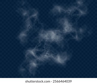 Vape smoke and mist with light effects on a transparent gray background, soft flowing texture, perfect for modern, atmospheric, or vaping-related designs.